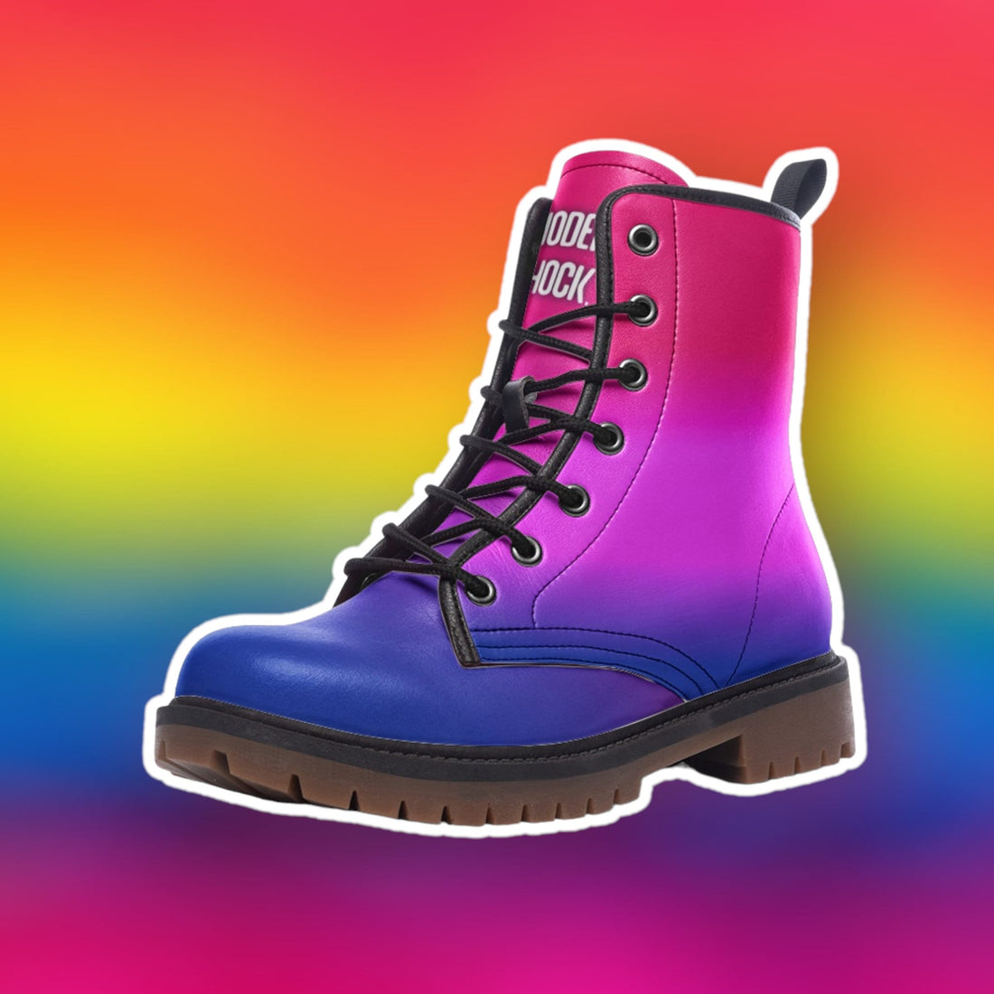 Bi Pride Boots, LGBTQ Rainbow Boots, Bisexual Pride Boots, LGBTQ Pride Parade Boots, Unisex Rainbow Boots, Rainbowcore, Gay Pride Flag