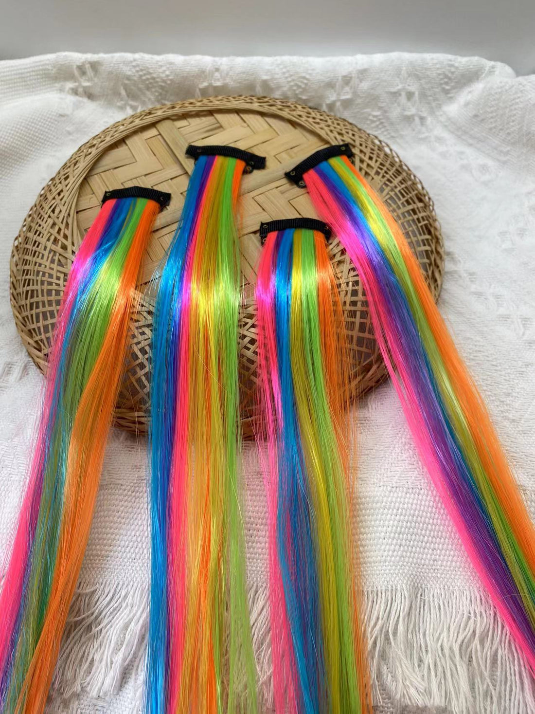 6 same flag suit, colored hair piece wig piece, LGBT hair extensions wig hair accessories