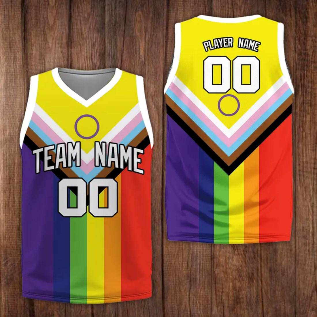 Custom LGBTQ Pride Basketball Team Jersey