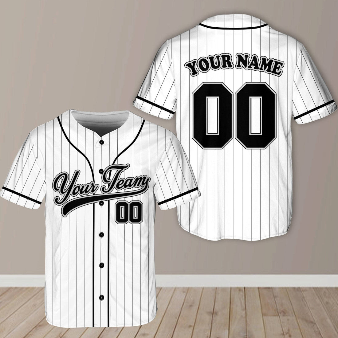 Custom Stripe Line Color Baseball Jersey