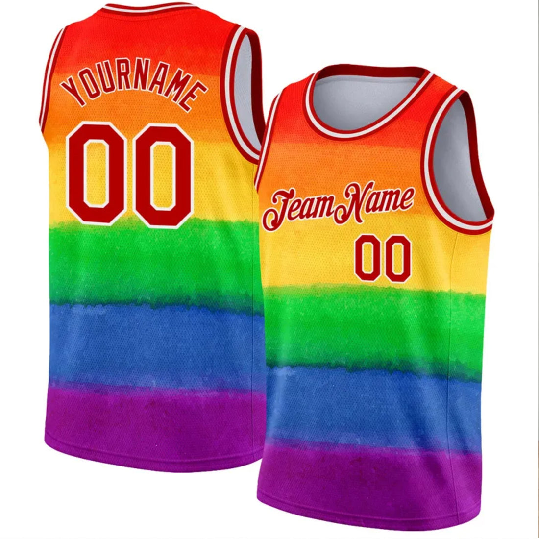 Custom Pride Love Is Love LGBT Authentic Basketball Jersey