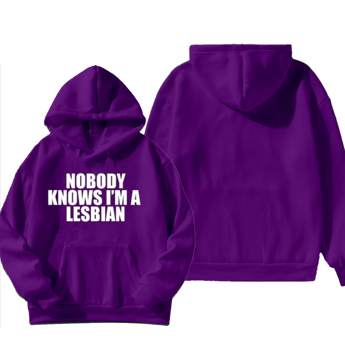 nobody knows i'm  a lesbian hoodie